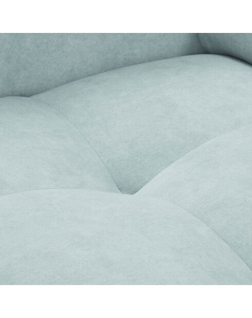 Canapé velours Nico 3 places bleu clair - 234x108x100 cm