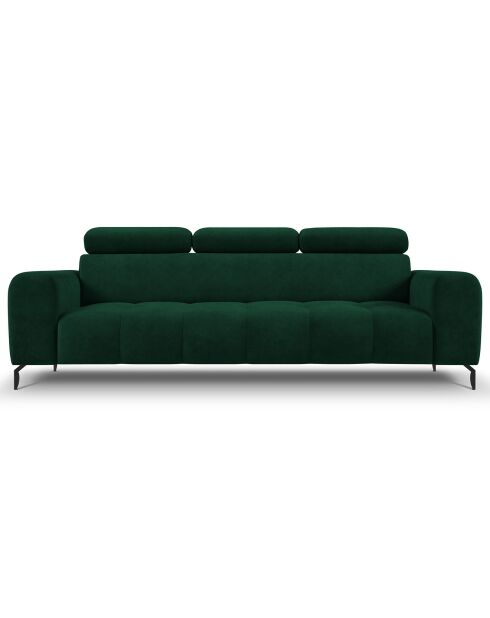 Canapé velours Nico 3 places vert - 234x108x100 cm