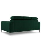 Canapé velours Nico 3 places vert - 234x108x100 cm