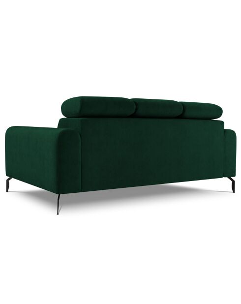 Canapé velours Nico 3 places vert - 234x108x100 cm