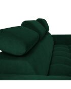 Canapé velours Nico 3 places vert - 234x108x100 cm