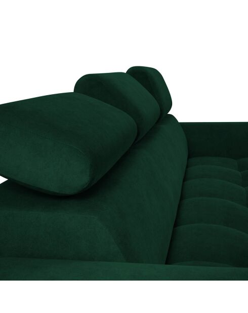 Canapé velours Nico 3 places vert - 234x108x100 cm