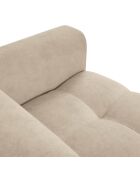 Canapé velours Nico 3 places beige - 234x108x100 cm