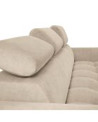 Canapé velours Nico 3 places beige - 234x108x100 cm