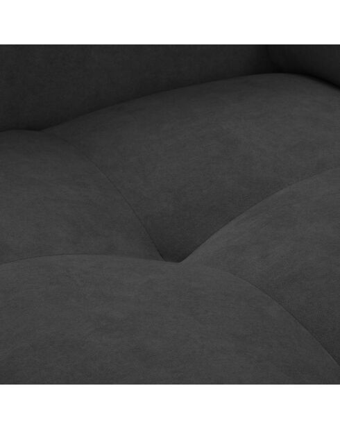 Canapé velours Nico 2 places gris foncé - 170x108x100 cm