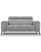Canapé velours Nico 2 places gris - 170x108x100 cm