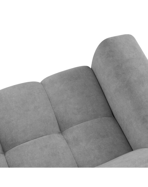 Canapé velours Nico 2 places gris - 170x108x100 cm