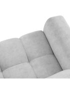 Canapé velours Nico 2 places gris clair - 170x108x100 cm