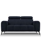 Canapé velours Nico 2 places bleu foncé - 170x108x100 cm