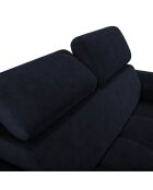 Canapé velours Nico 2 places bleu foncé - 170x108x100 cm