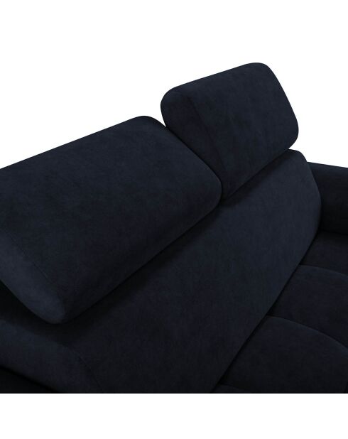 Canapé velours Nico 2 places bleu foncé - 170x108x100 cm