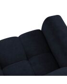 Canapé velours Nico 2 places bleu foncé - 170x108x100 cm