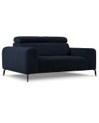 Canapé velours Nico 2 places bleu foncé - 170x108x100 cm