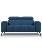 Canapé velours Nico 2 places bleu - 170x108x100 cm