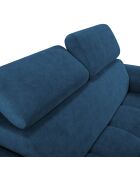 Canapé velours Nico 2 places bleu - 170x108x100 cm