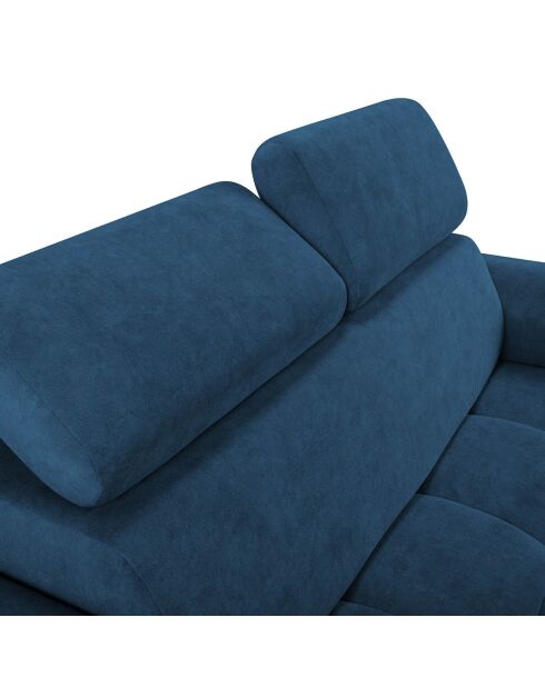 Canapé velours Nico 2 places bleu - 170x108x100 cm