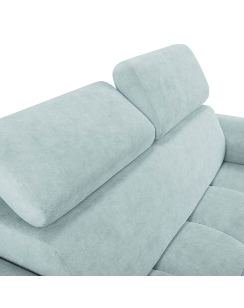 Canapé velours Nico 2 places bleu clair - 170x108x100 cm