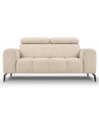 Canapé velours Nico 2 places beige - 170x108x100 cm