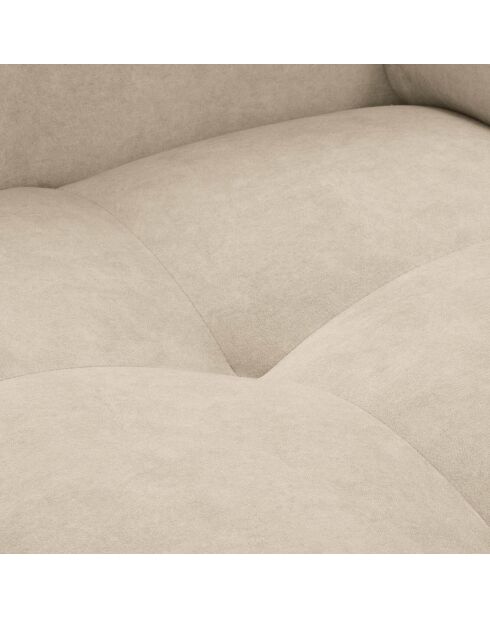 Canapé velours Nico 2 places beige - 170x108x100 cm