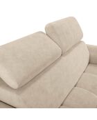 Canapé velours Nico 2 places beige - 170x108x100 cm