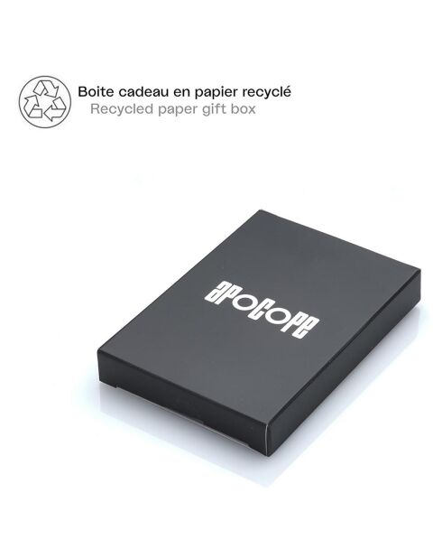 Porte-cartes adhésif pour smartphone en Liège Raph beige - 8x6.5 cm