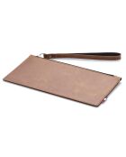 Trousse en Cuir patiné Nico cognac - 21x11 cm