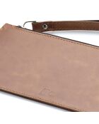 Trousse en Cuir patiné Nico cognac - 21x11 cm