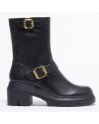 Boots en Cuir Ryder noires - Talon 7,5 cm