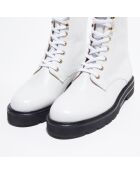 Boots en Cuir Mila Lift blanches