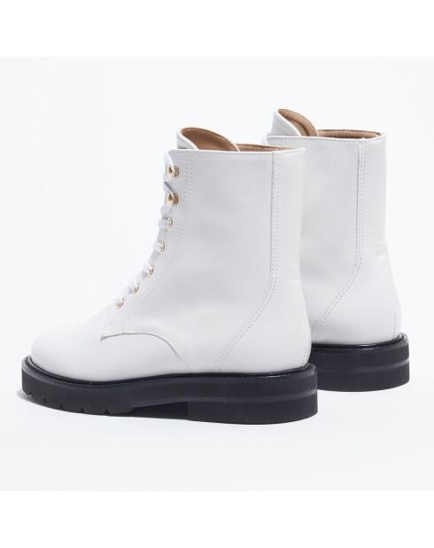 Boots en Cuir Mila Lift blanches