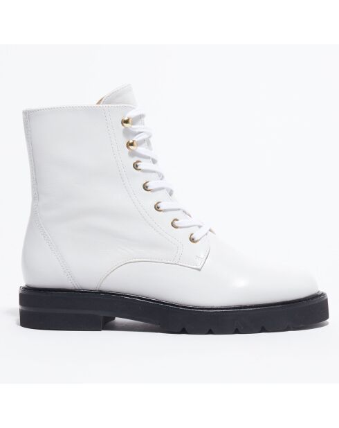 Boots en Cuir Mila Lift blanches