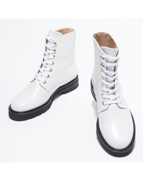 Boots en Cuir Mila Lift blanches