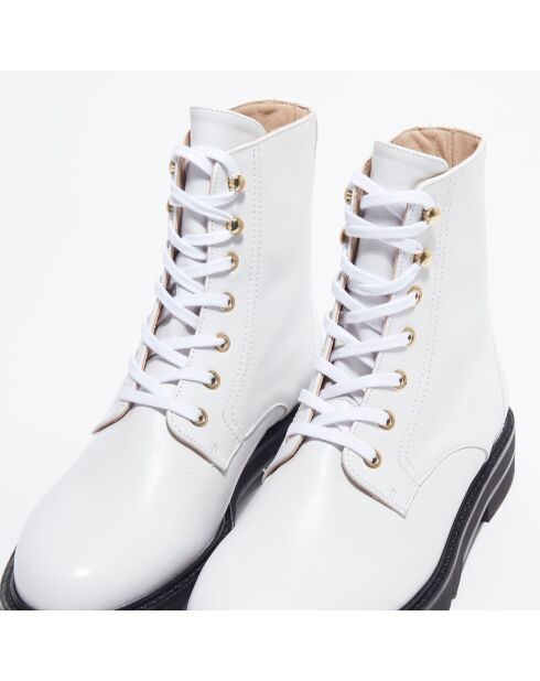 Boots en Cuir Mila Lift blanches