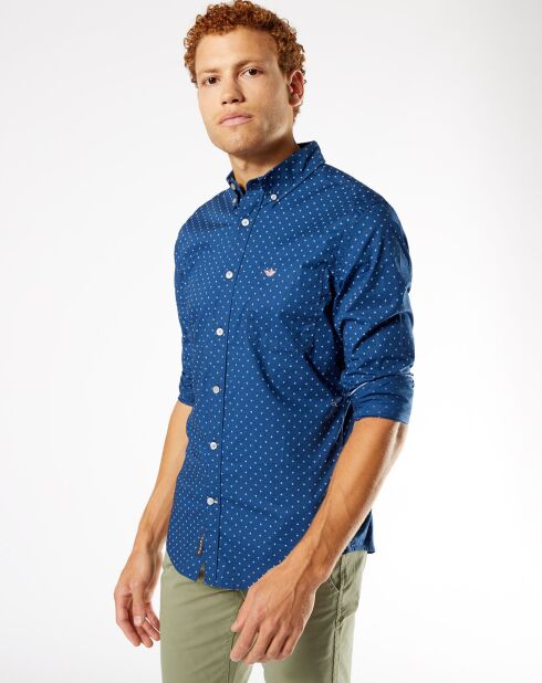 Chemise Alpha Icon imprimée bleue