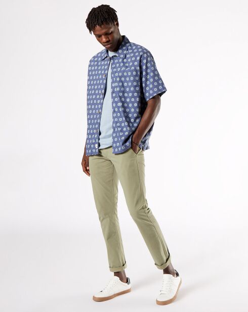 Chemise Boxy imprimée bleue