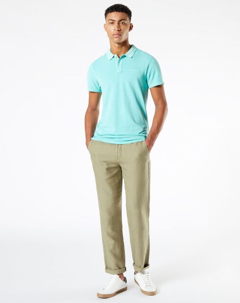 Pantalon 100% Lin Chino Regular Fit kaki clair