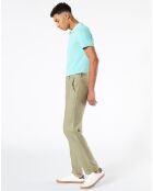 Pantalon 100% Lin Chino Regular Fit kaki clair