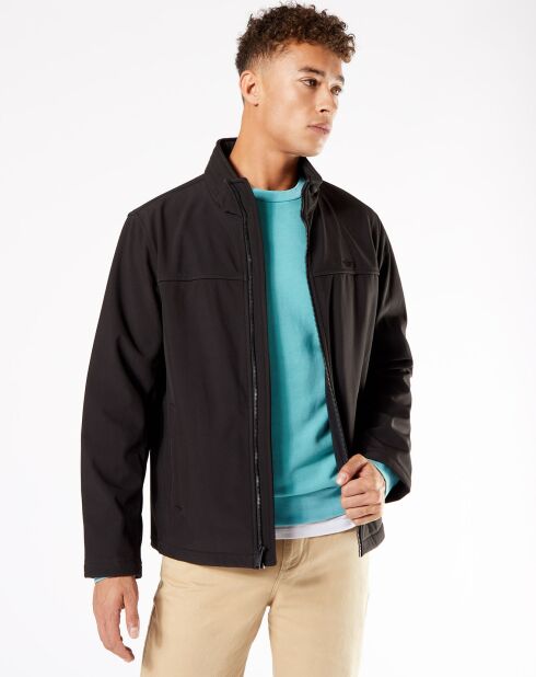 Veste Full Zip Standcollar noire