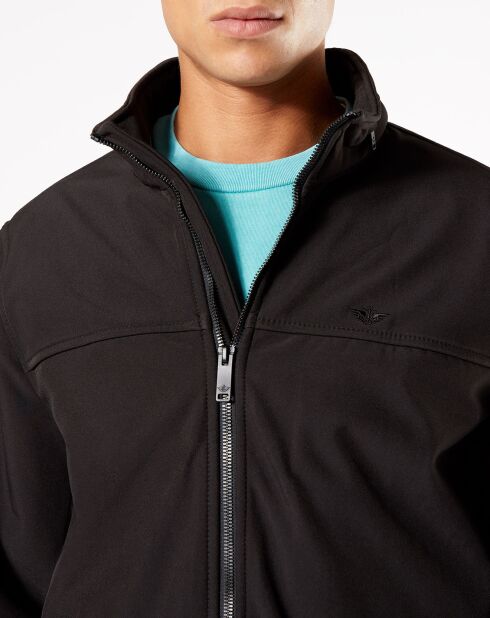 Veste Full Zip Standcollar noire