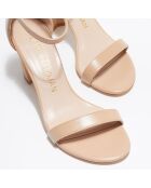 Sandales en Cuir Nearlynude beiges - Talon 8 cm