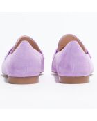 Mocassins en Velours de Cuir Clovie mauves