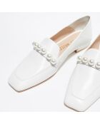 Mocassins en Cuir Mickee Pearls blancs