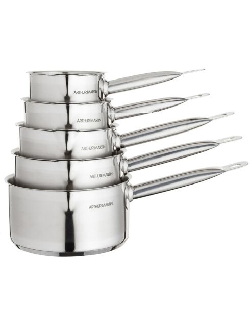 5 Casseroles induction Professionnel  grises