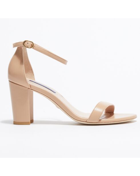 Sandales en Cuir Nearlynude beiges - Talon 8,5 cm