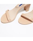 Sandales en Cuir Nearlynude beiges - Talon 8,5 cm