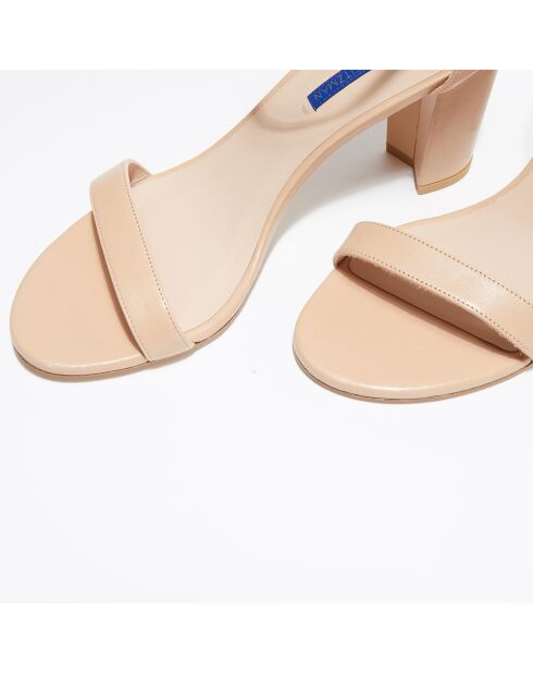 Sandales en Cuir Nearlynude beiges - Talon 8,5 cm
