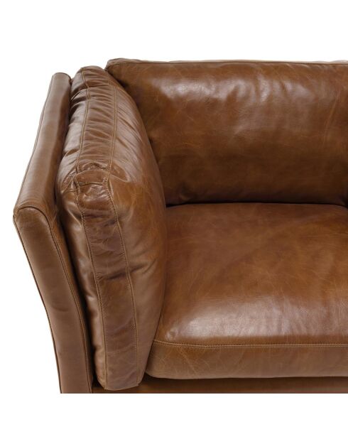 Fauteuil milano vintage cuir gaston marron - 108x84x78 cm