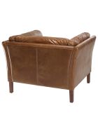 Fauteuil milano vintage cuir gaston marron - 108x84x78 cm