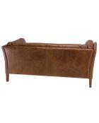 Canapé 3 places milano vintage cuir gaston marron - 182x84x79 cm