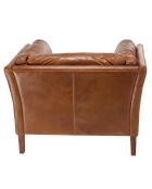 Fauteuil milano vintage cuir gaston marron - 108x84x78 cm